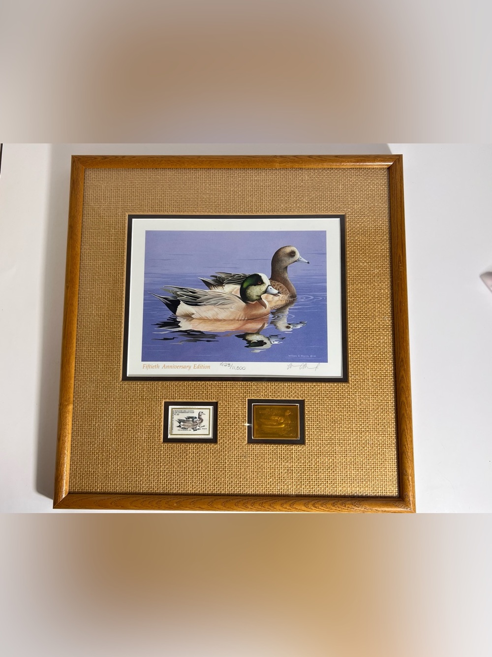 1984 Federal Duck Stamp Print William C Morris Medallion Stamp 1923/11000